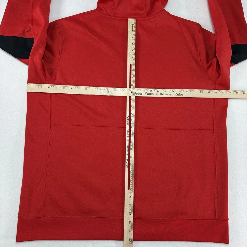 Ohio State Buckeyes Hoodie Mens 2XL Red Zip NCAA Football Nike Dri Fit On Field